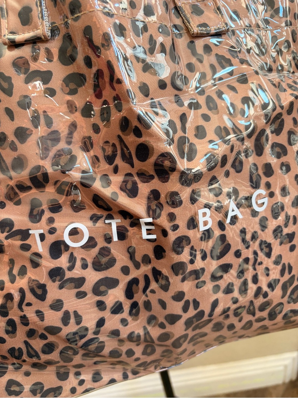 Leopard Print Brown Tote Bag -